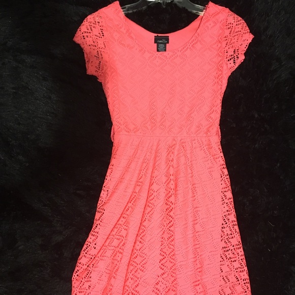 Rue 21 - Coral Lace Skater Dress Size XS/X-Small - Picture 1 of 3